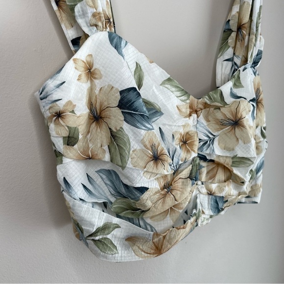 Bec + Bridge Fleurette Cropped Sweat Heart Cotton Blouse Floral Size 8 - Picture 9 of 10